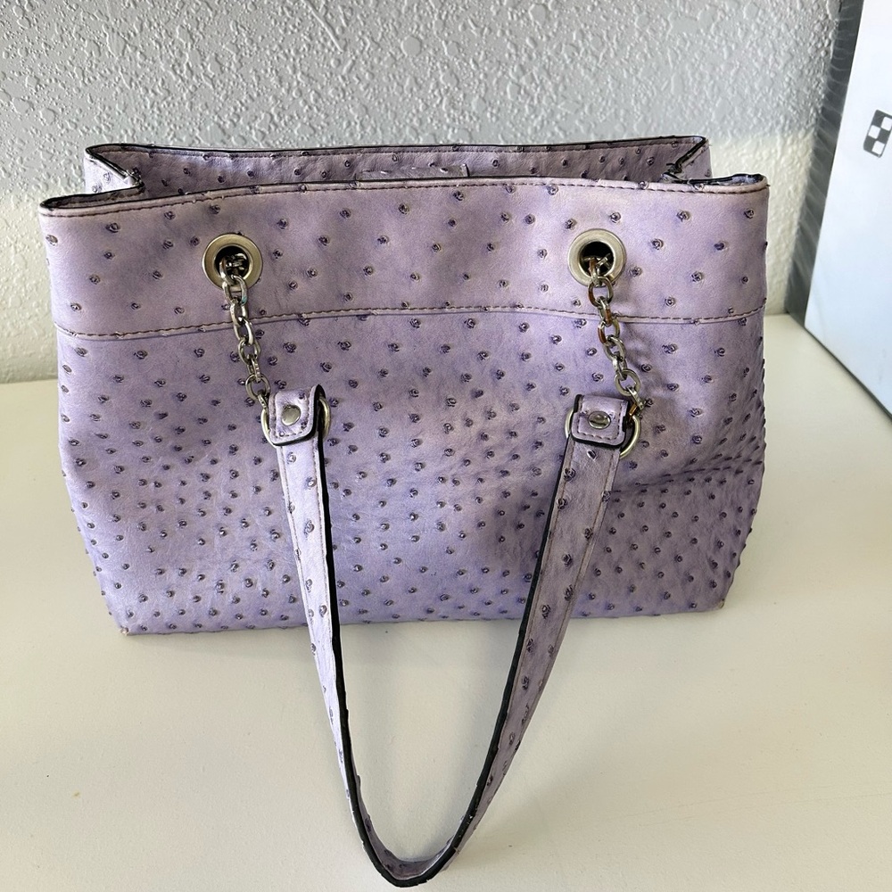 Lavender Studded Tote Bag